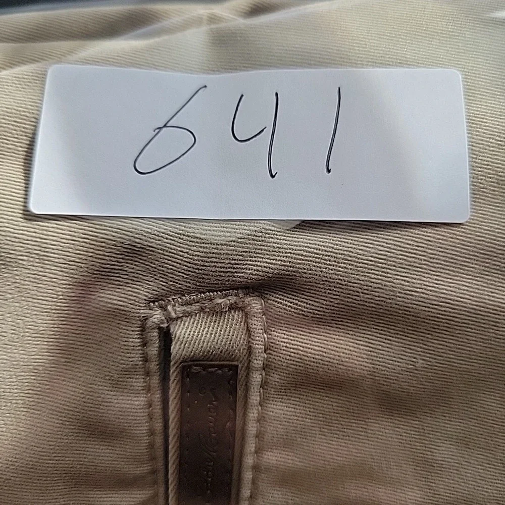 Eddie Bauer Pants‎ Men's 38 Beige Ruston Fit Pleated Cuffed Dress Baggy 38x30
